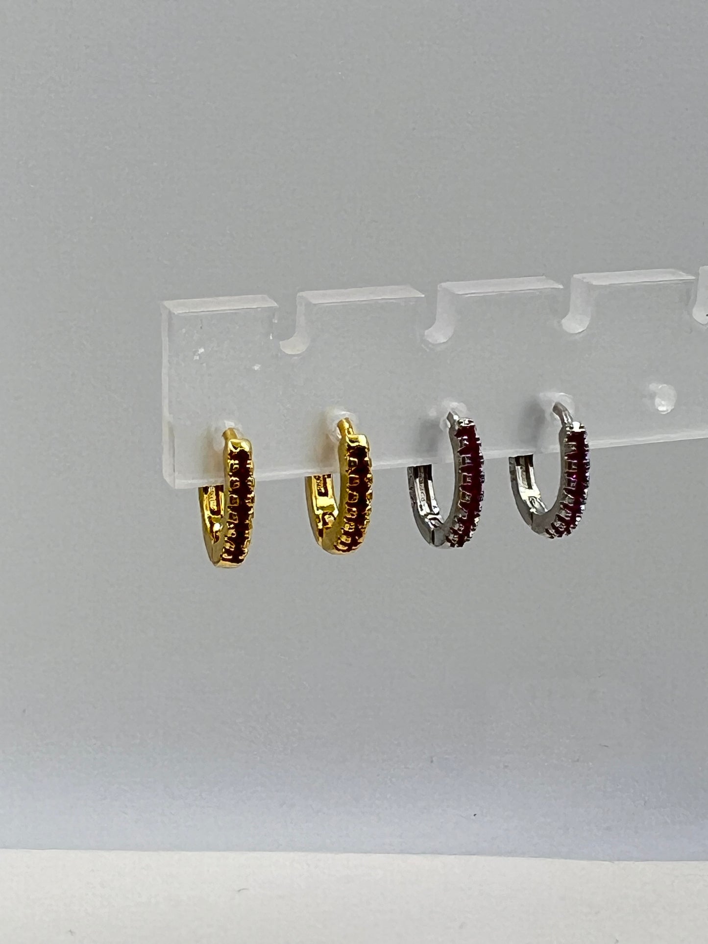 Mini hoops with stones