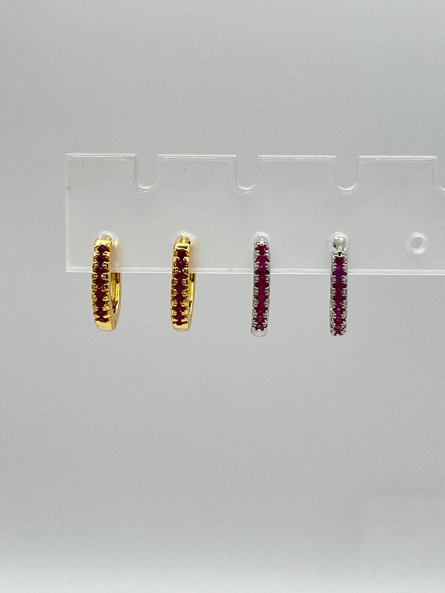 Mini hoops with stones
