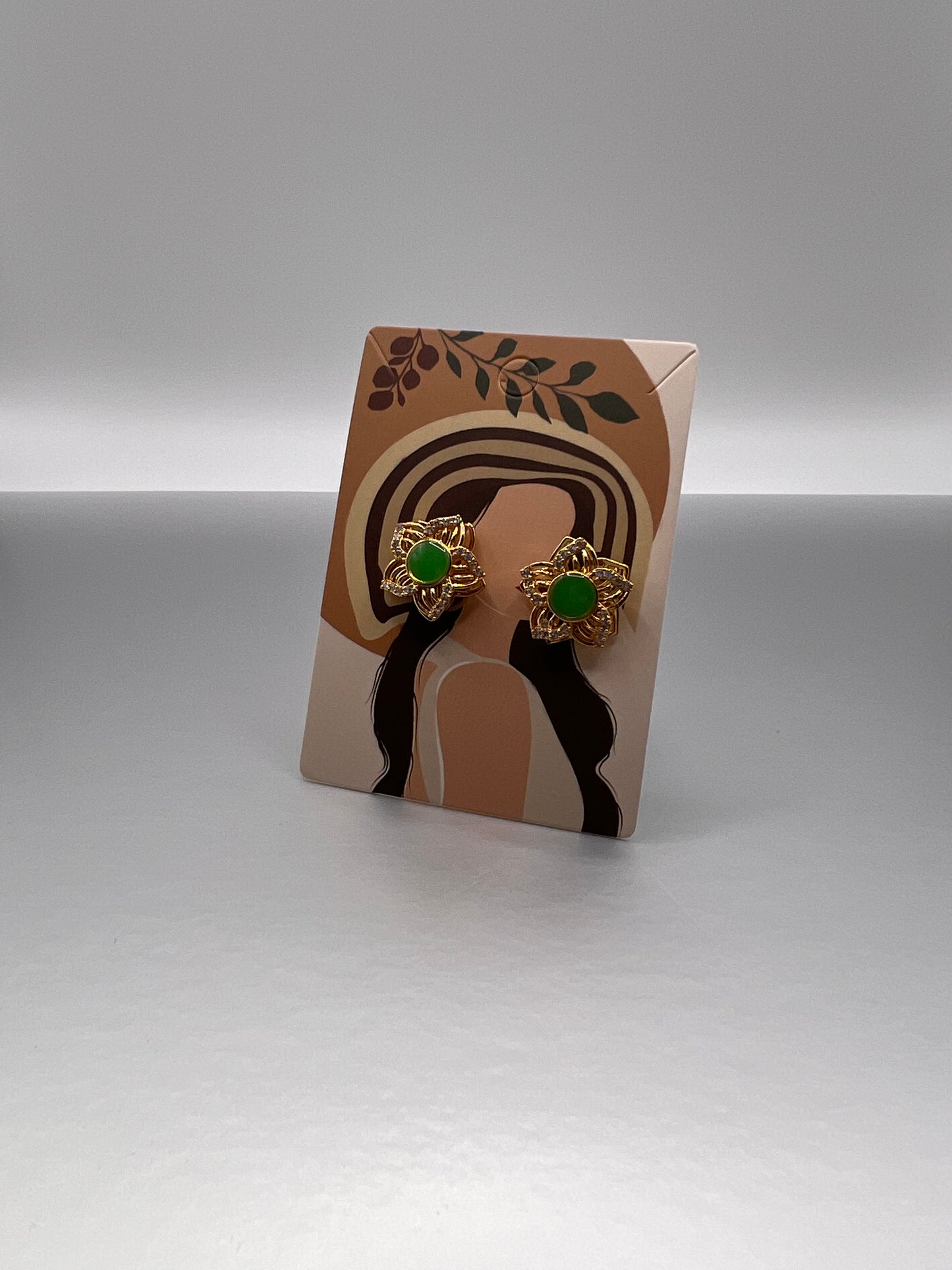 Rotating flower earring