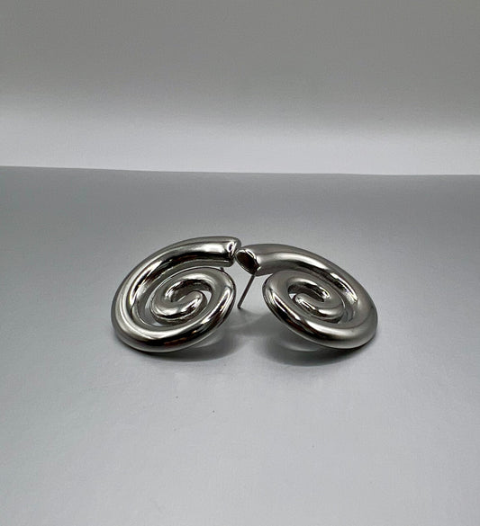 Spiral gold / silver earrings