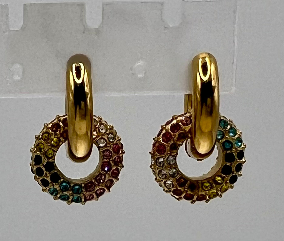 Circle multicolor gem / gold